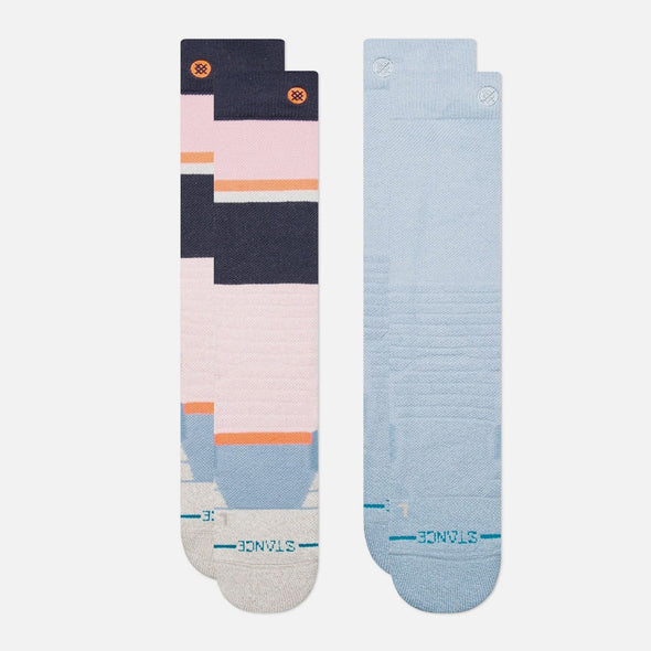 STANCE Powdered Mid Poly Snow Sock 2 Pack - Pink Fade