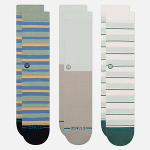 STANCE Prep Stripe Sock 3 Pack - Pale Blue