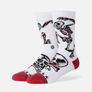 STANCE Skeleton Crew Sock - White