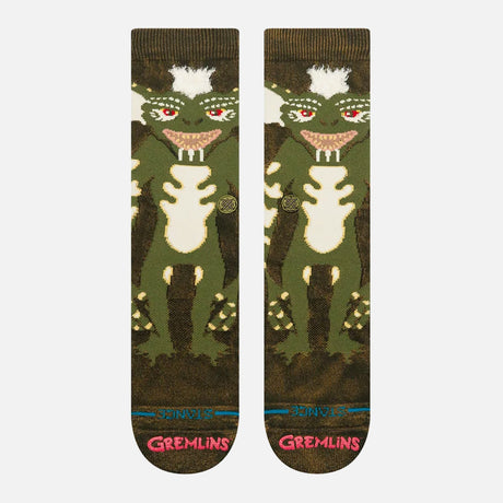 STANCE Stripe Gremlins Crew Sock - Dark Green
