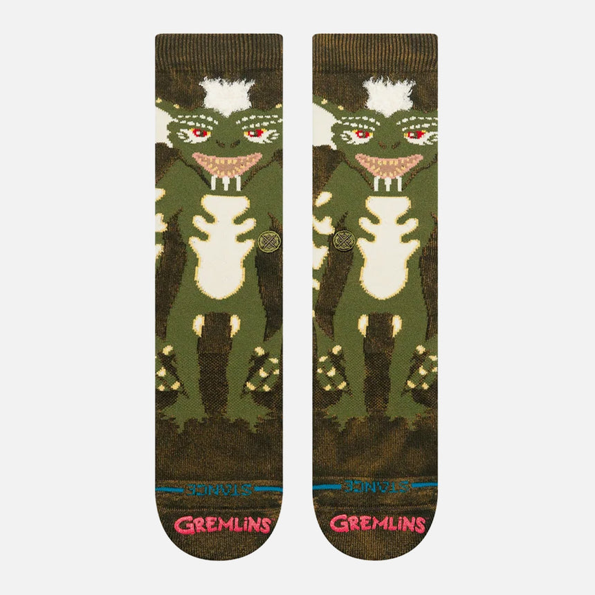 STANCE Stripe Gremlins Crew Sock - Dark Green