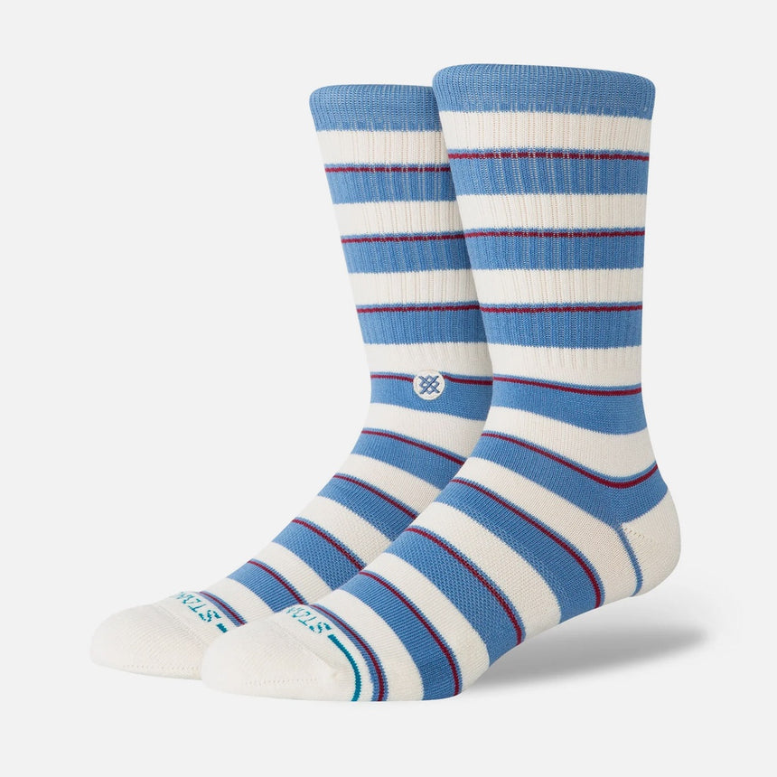 STANCE Striped It Crew Sock - Capri Blue