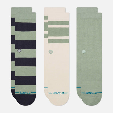 STANCE Townie Crew Sock 3 Pack - Sea Green