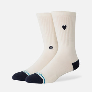 STANCE Women's Heart Crew Sock - Canvas