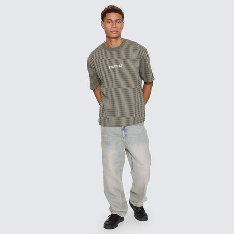 THILLS Built To Last Stripe Oversize Box Crop Tee - Beetle