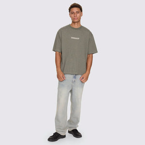 THILLS Built To Last Stripe Oversize Box Crop Tee - Beetle