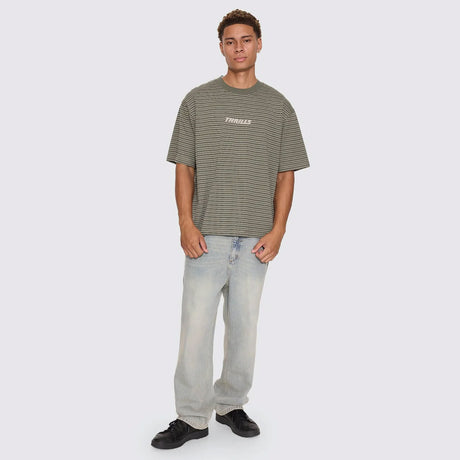 THILLS Built To Last Stripe Oversize Box Crop Tee - Beetle