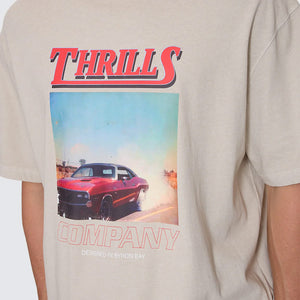 THRIILLS Skerrt Box Fit Oversize Cropped Tee - Oatmeal