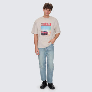 THRIILLS Skerrt Box Fit Oversize Cropped Tee - Oatmeal