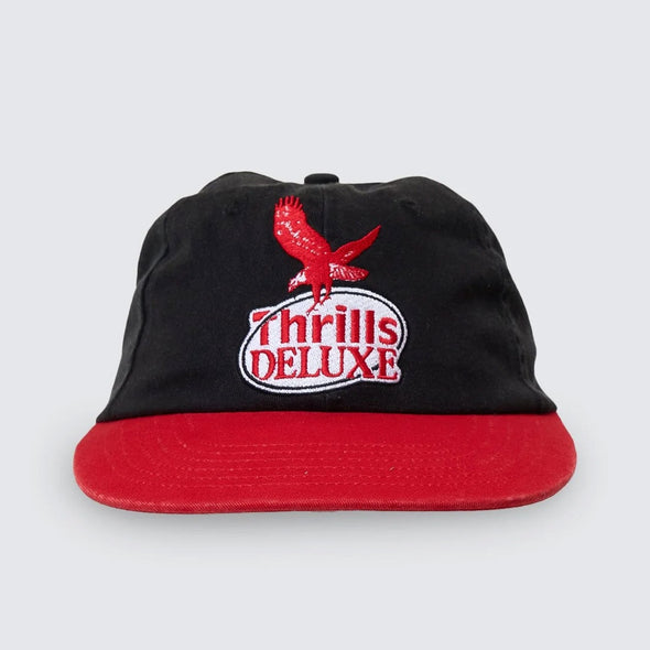 THRILLS 1st Grade Service 6 Panel Cap - Black/Racing Red