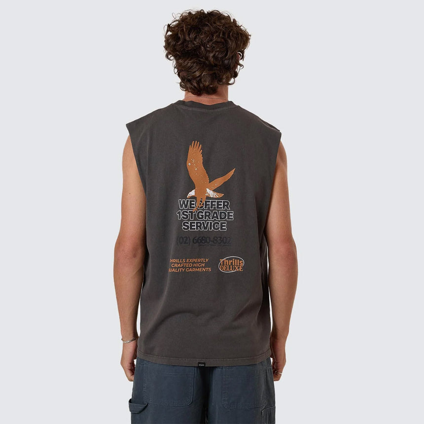 THRILLS 1st Grade Service Merch Fit Muscle Tee - Merch Black