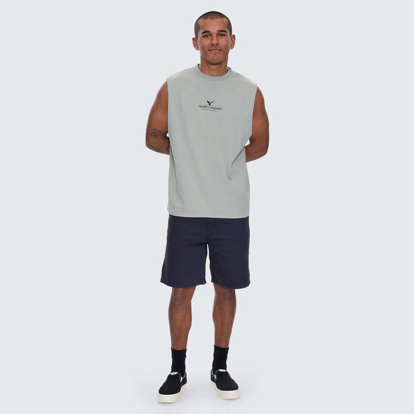 THRILLS A Haven For The Restless Merch Fit Muscle Tee - Dirty Sage