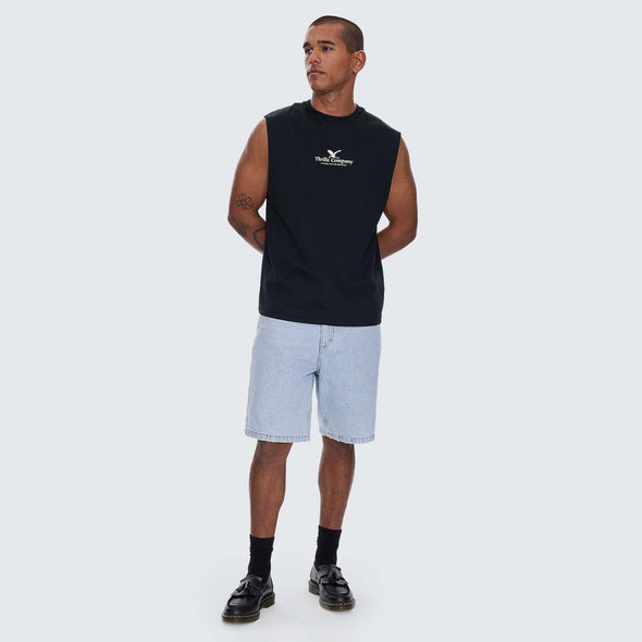 THRILLS A Haven For The Restless Merch Fit Muscle Tee - Washed Black