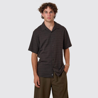 THRILLS Airborne Bowling Shirt - Turkish Coffee