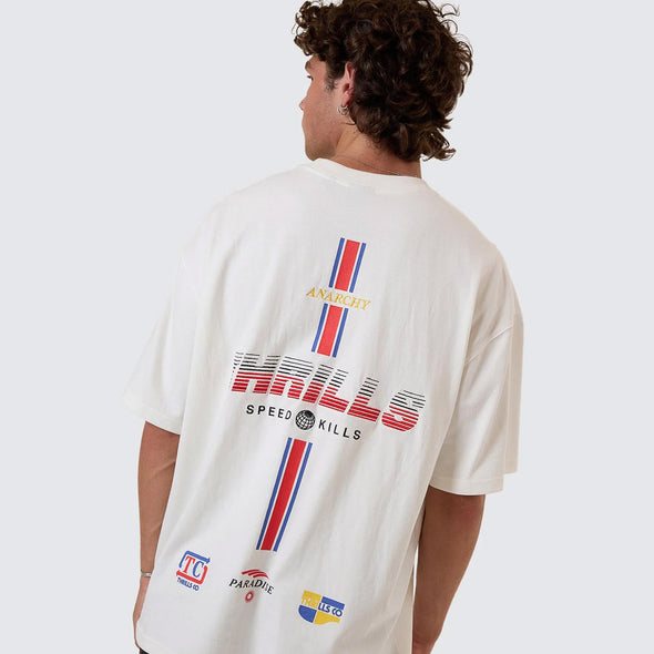 THRILLS Anarchy In Paradise Box Fit Oversize Tee - Dirty White