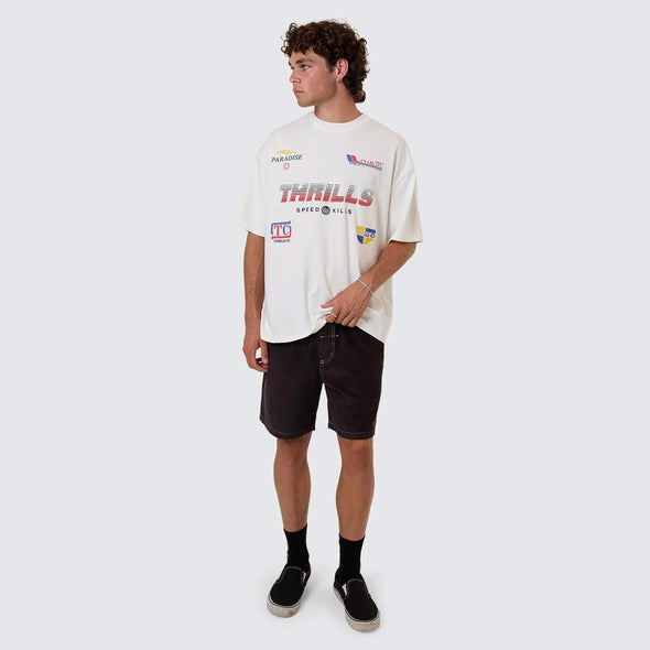 THRILLS Anarchy In Paradise Box Fit Oversize Tee - Dirty White