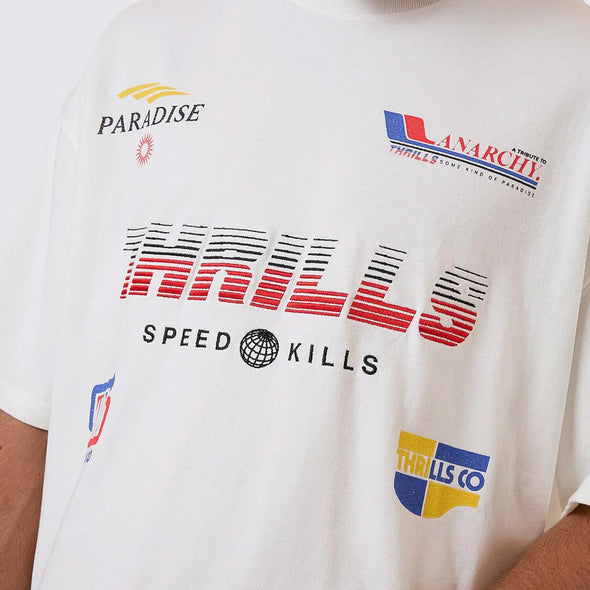 THRILLS Anarchy In Paradise Box Fit Oversize Tee - Dirty White