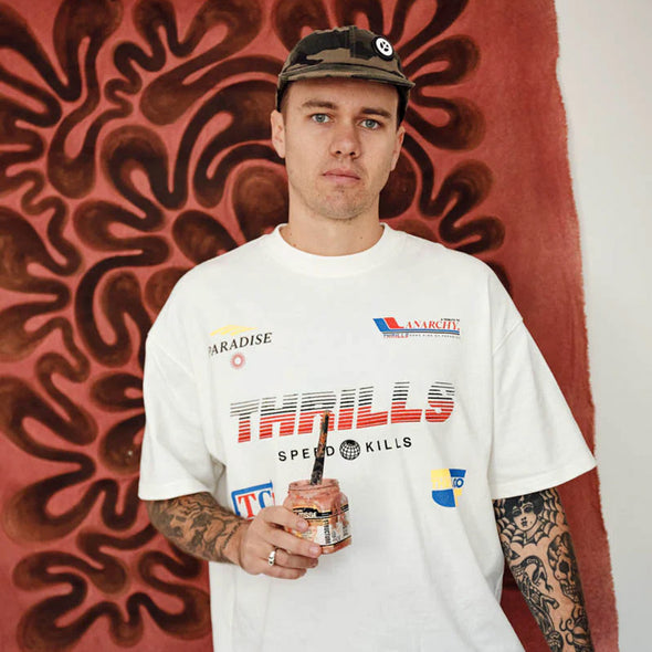 THRILLS Anarchy In Paradise Box Fit Oversize Tee - Dirty White