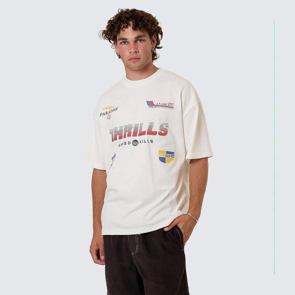 THRILLS Anarchy In Paradise Box Fit Oversize Tee - Dirty White