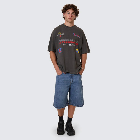 THRILLS Anarchy In Paradise Box Fit Oversize Tee - Merch Black