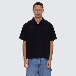 THRILLS Appreciation Short Sleeve Work Shirt - Black