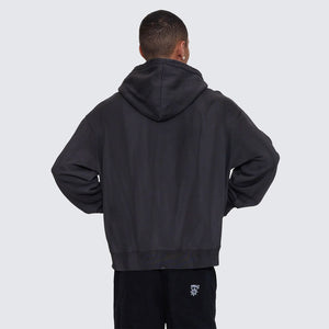 THRILLS Arts & Industrial Slouch Pull On Cropped Hood - Sunfade Bleach Dark Charcoal