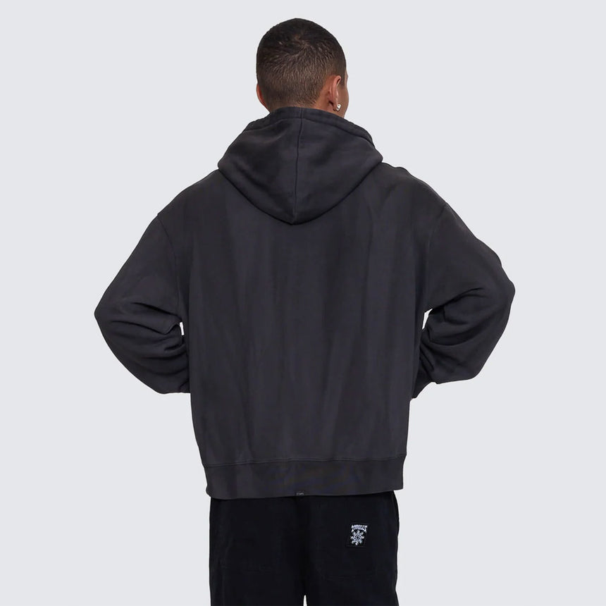 THRILLS Arts & Industrial Slouch Pull On Cropped Hood - Sunfade Bleach Dark Charcoal