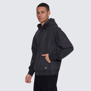 THRILLS Arts & Industrial Slouch Pull On Cropped Hood - Sunfade Bleach Dark Charcoal