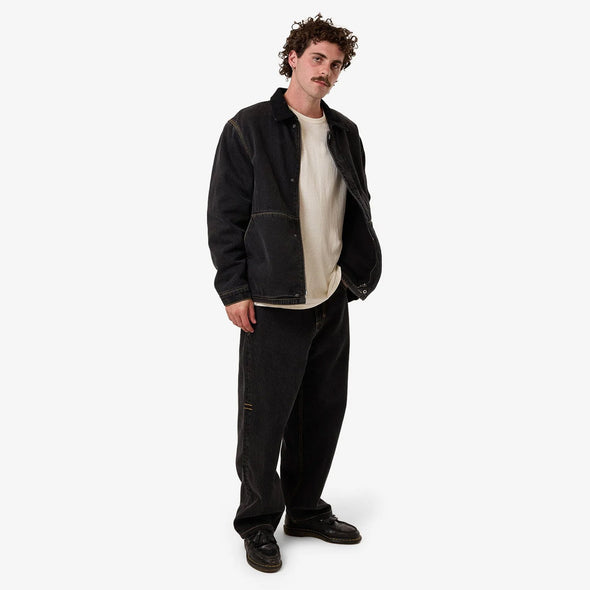 THRILLS Big Slacker Denim Jeans - Black Bull