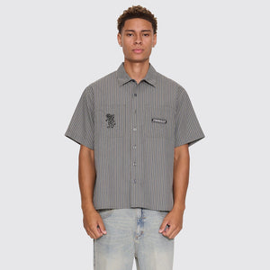THRILLS Built To Last Cropped Short Sleeve Work Shirt - Beetle