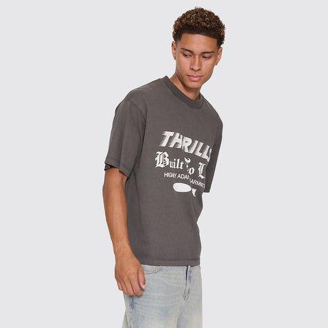 THRILLS Built To Last Oversize Box Crop Tee - Merch Black