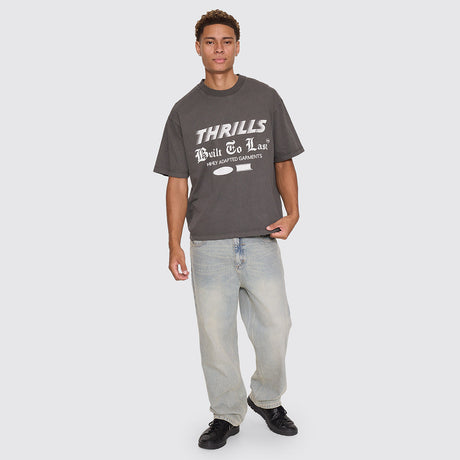 THRILLS Built To Last Oversize Box Crop Tee - Merch Black