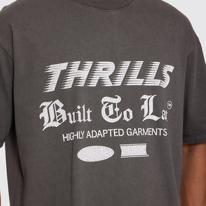 THRILLS Built To Last Oversize Box Crop Tee - Merch Black