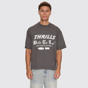 THRILLS Built To Last Oversize Box Crop Tee - Merch Black