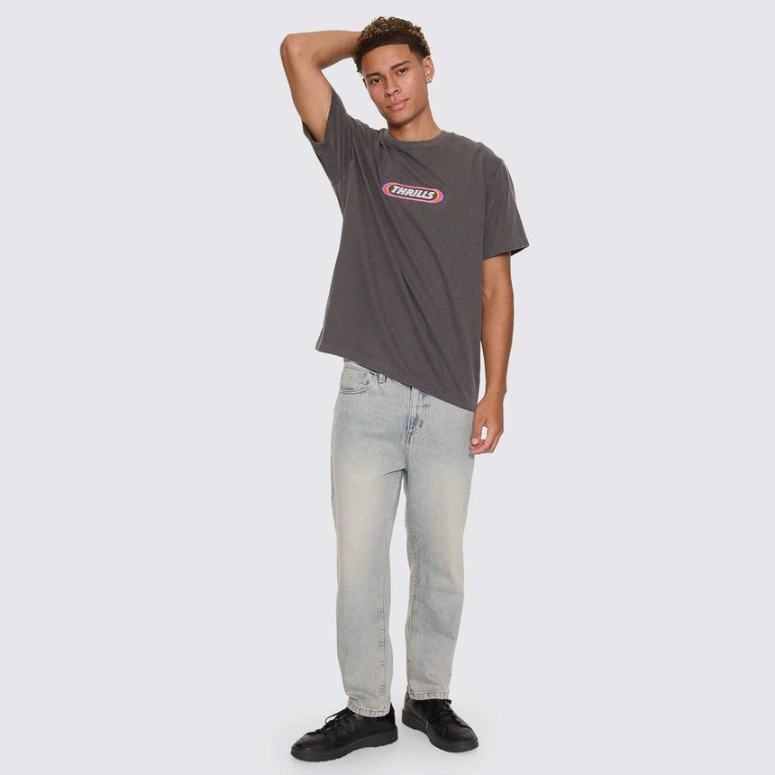 THRILLS Built To Win Embroidered Merch Tee - Marble Black