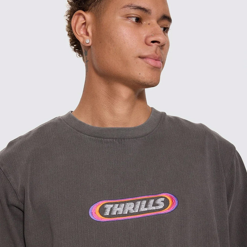 THRILLS Built To Win Embroidered Merch Tee - Marble Black