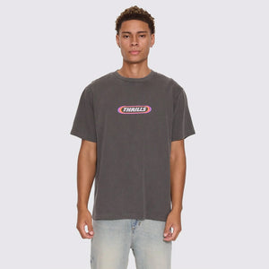 THRILLS Built To Win Embroidered Merch Tee - Marble Black
