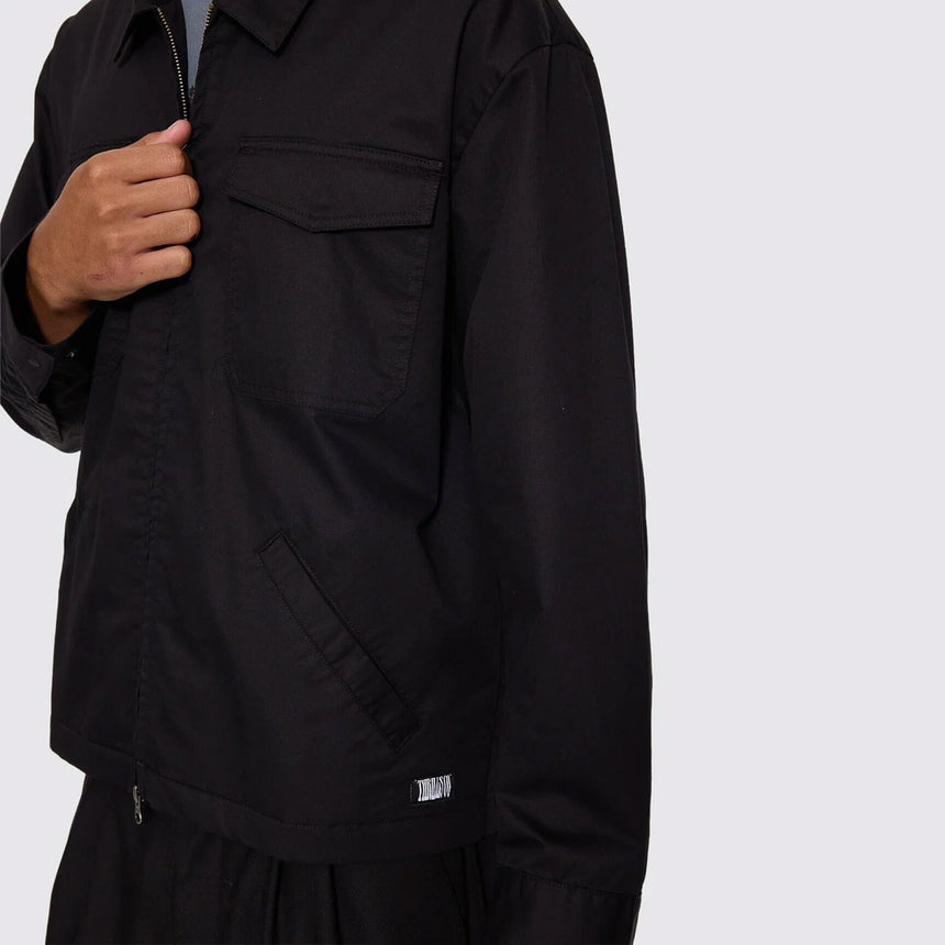 THRILLS Chaotic Interventions Cropped Overshirt - Black