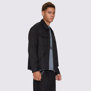 THRILLS Chaotic Interventions Cropped Overshirt - Black