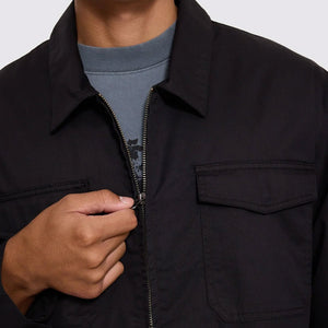 THRILLS Chaotic Interventions Cropped Overshirt - Black