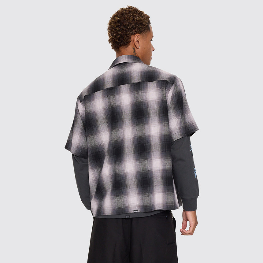THRILLS Chaotic Interventions Cropped Short Sleeve Shirt - Black