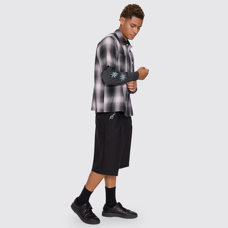 THRILLS Chaotic Interventions Cropped Short Sleeve Shirt - Black