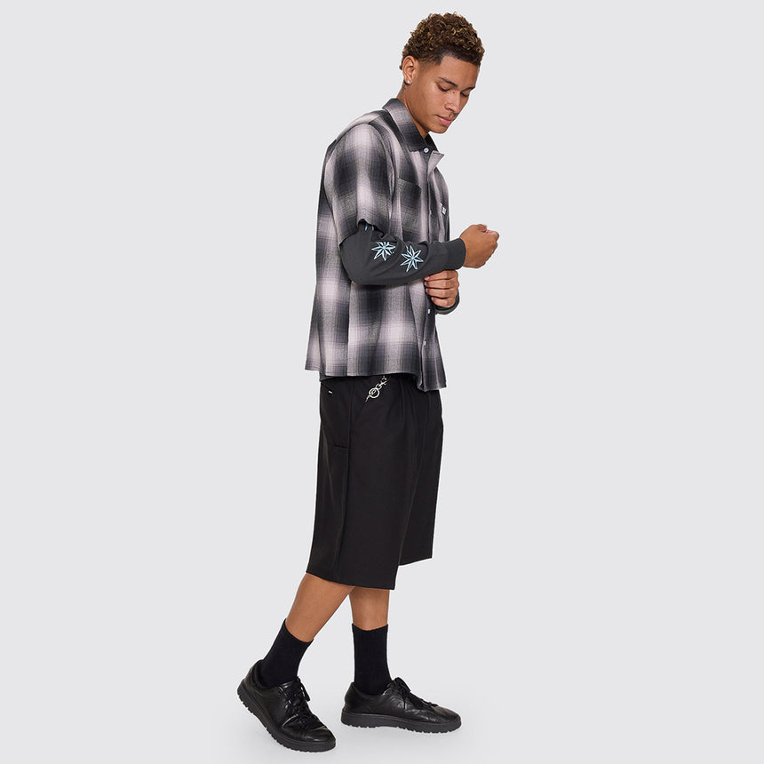 THRILLS Chaotic Interventions Cropped Short Sleeve Shirt - Black