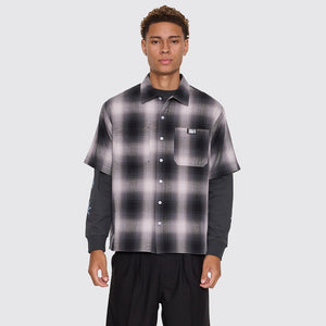 THRILLS Chaotic Interventions Cropped Short Sleeve Shirt - Black