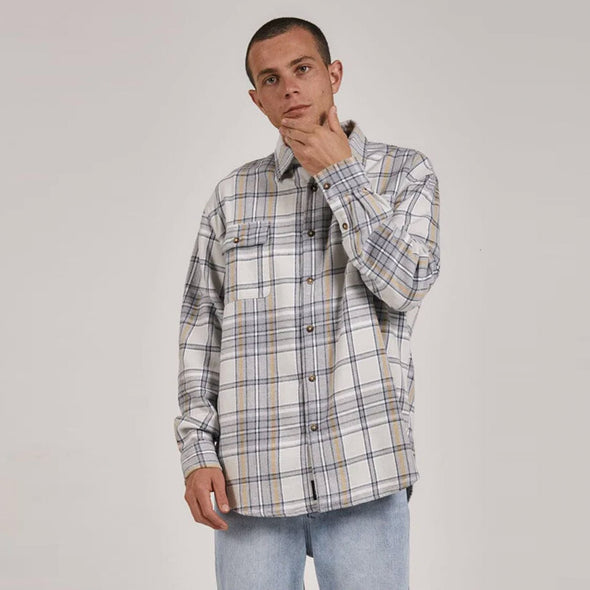 THRILLS Coat Of Thrills Twill Flannel Shirt - Stargazer