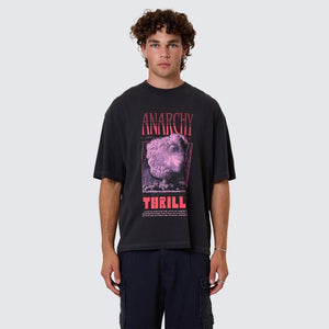 THRILLS Constant Chaos Box Fit Oversize Short Tee - Blue Graphite