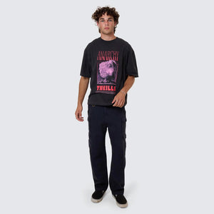 THRILLS Constant Chaos Box Fit Oversize Short Tee - Blue Graphite