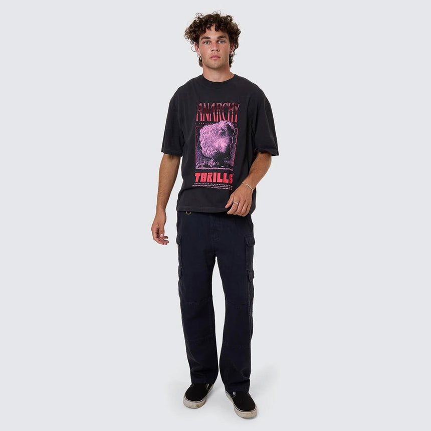 THRILLS Constant Chaos Box Fit Oversize Short Tee - Blue Graphite