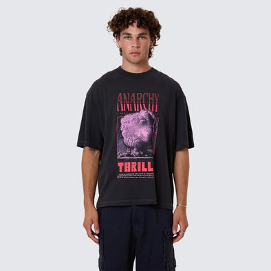 THRILLS Constant Chaos Box Fit Oversize Short Tee - Blue Graphite