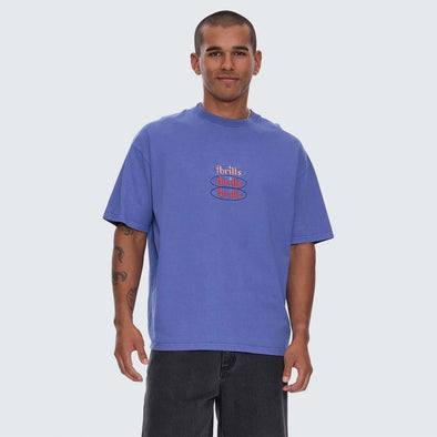 THRILLS Crystal Clear Box Fit Oversize Tee - Sigma Blue